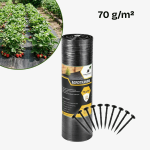 Agrotkanina czarna na chwasty 70 g/m² + szpilki