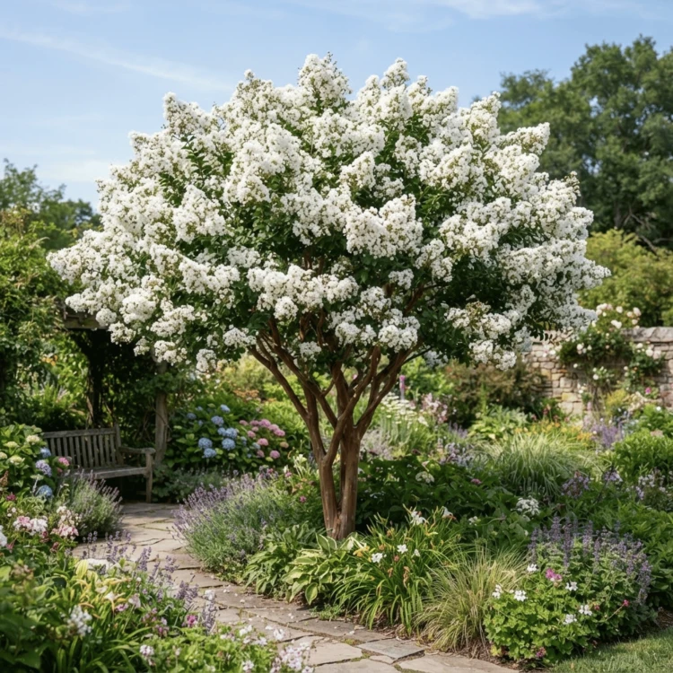 Lagerstroemia Natchez - bez indyjski