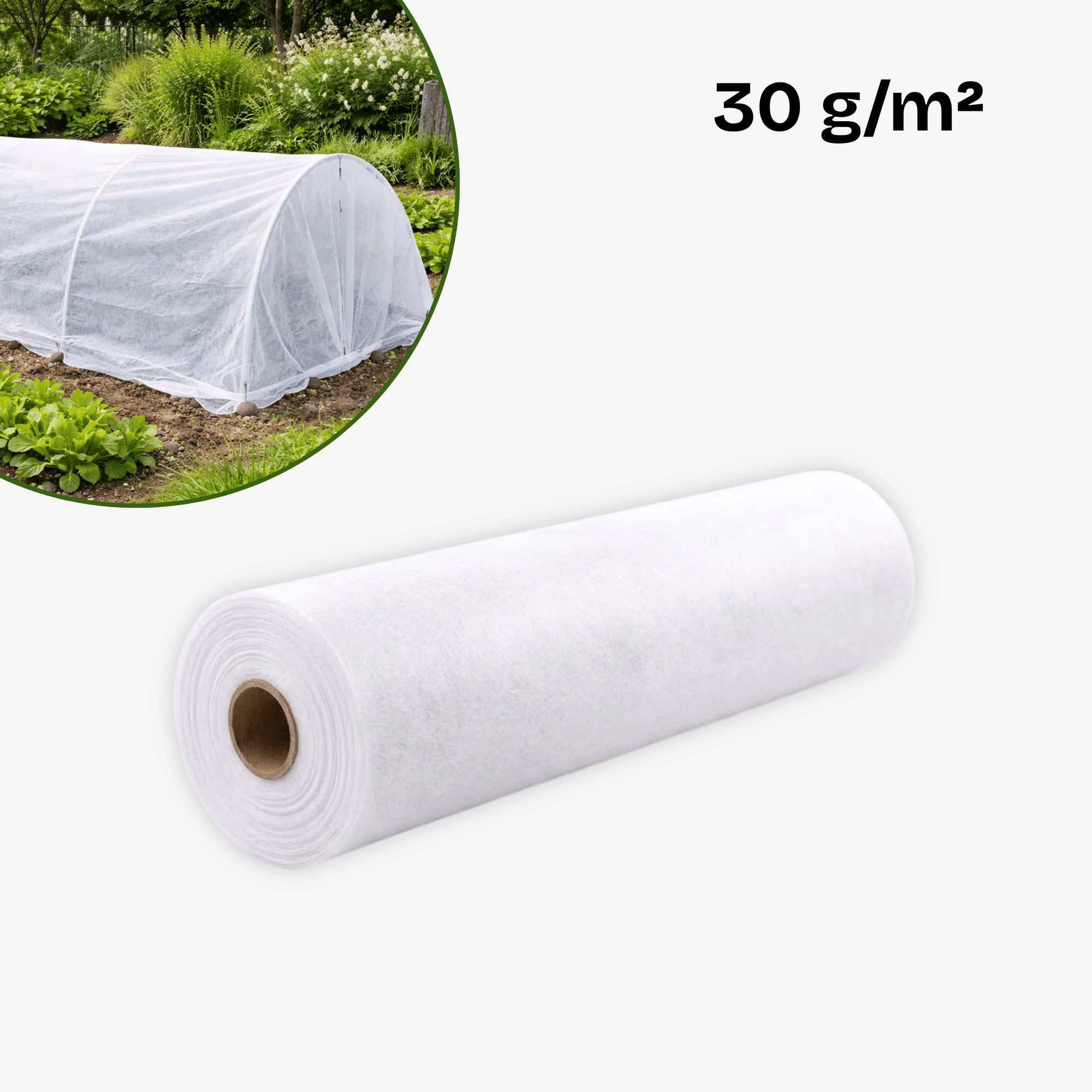 Agrowłóknina biała okrywowa 30 g/m² z filtrem UV